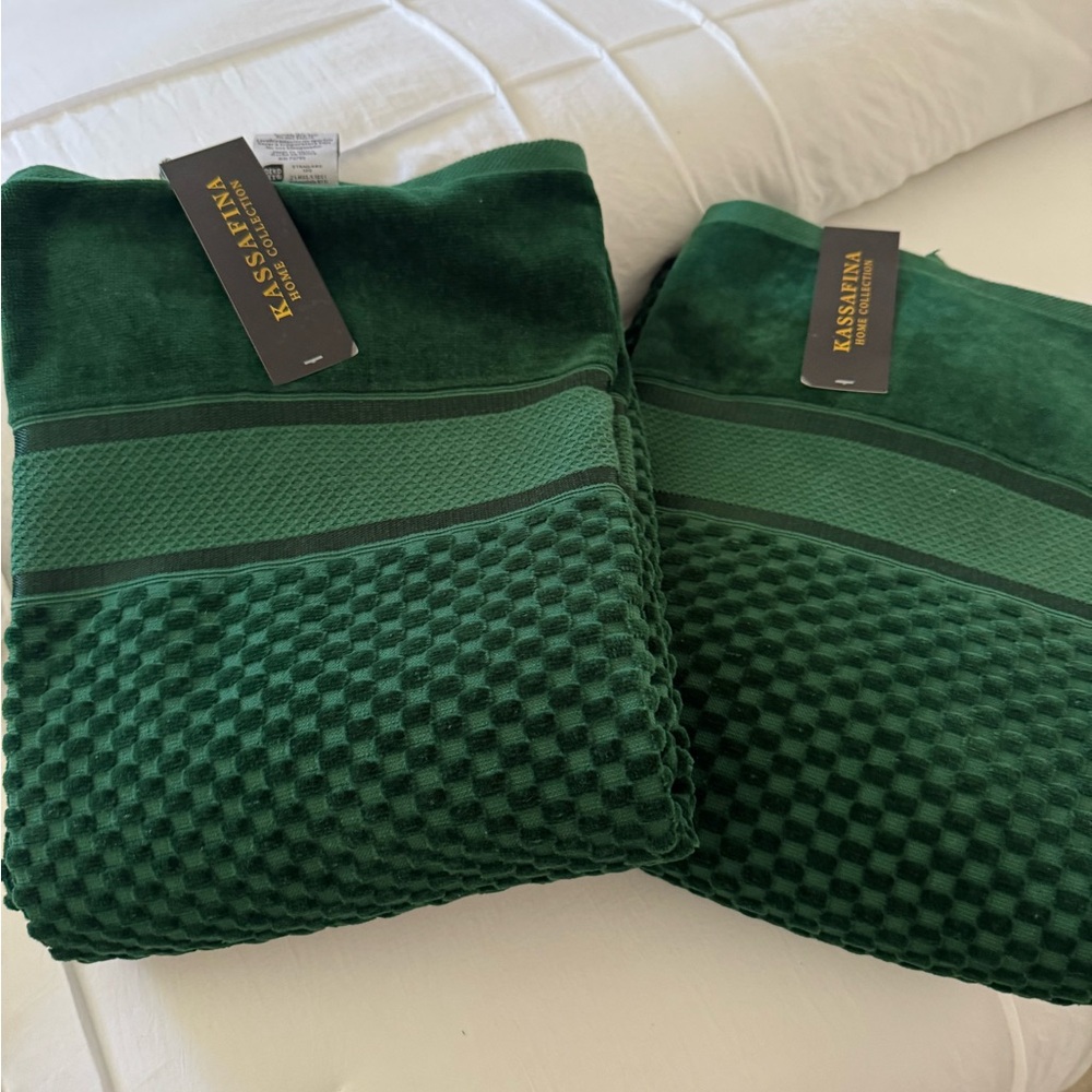 Kassafina Deep Green Towel Set